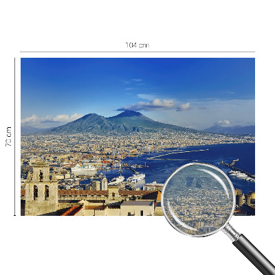 Mural decorativo con un panorama costero