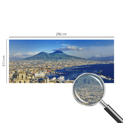 Mural decorativo con un panorama costero