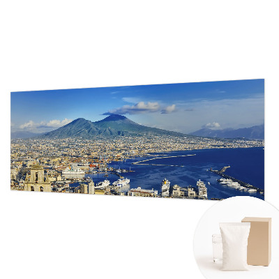 Mural decorativo con un panorama costero