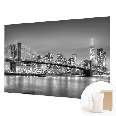 Fotomural decorativo para cabecero de cama con el diseño 'El puente de la metrópolis'