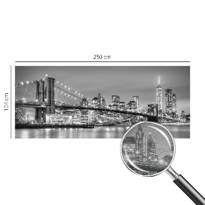 Fotomural decorativo para cabecero de cama con el diseño 'El puente de la metrópolis'