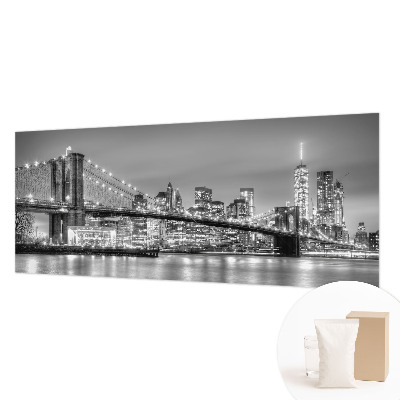 Fotomural decorativo para cabecero de cama con el diseño 'El puente de la metrópolis'