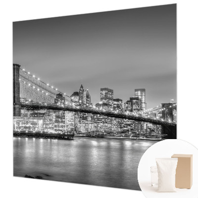 Fotomural decorativo para cabecero de cama con el diseño 'El puente de la metrópolis'