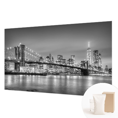 Fotomural decorativo para cabecero de cama con el diseño 'El puente de la metrópolis'