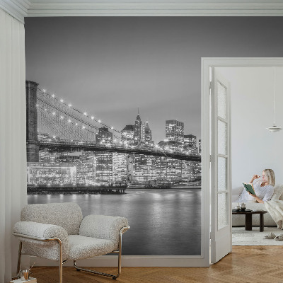 Fotomural decorativo para cabecero de cama con el diseño 'El puente de la metrópolis'