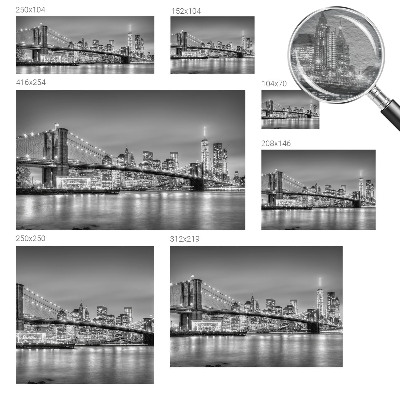 Fotomural decorativo para cabecero de cama con el diseño 'El puente de la metrópolis'