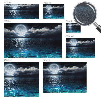 Papel mural con patrón decorativo con diseño 'Mar nocturno'