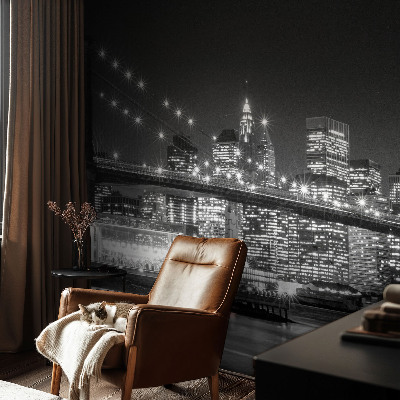 Papel mural texturado decorativo con motivo 'Panorama nocturno'