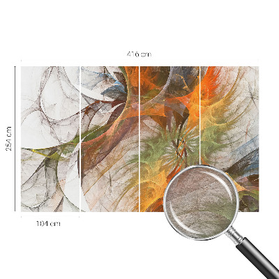 Papel mural con patrón decorativo con diseño caleidoscópico abstracto