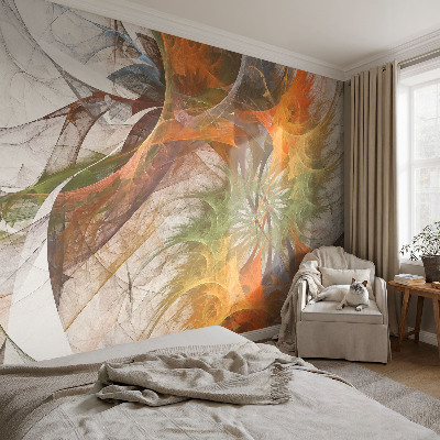 Papel mural con patrón decorativo con diseño caleidoscópico abstracto