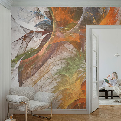 Papel mural con patrón decorativo con diseño caleidoscópico abstracto