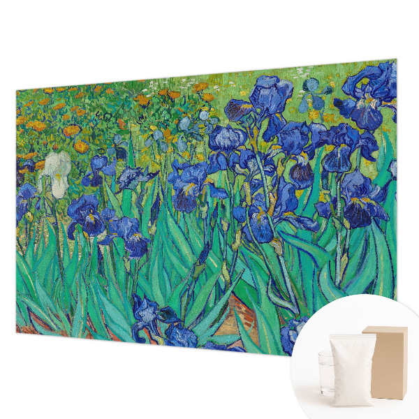 Mural decorativo con diseño de flores de jardín