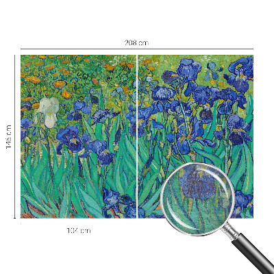 Mural decorativo con diseño de flores de jardín