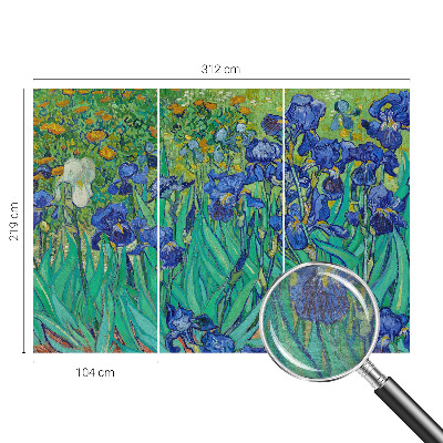 Mural decorativo con diseño de flores de jardín