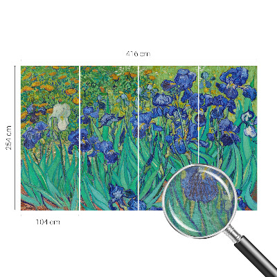 Mural decorativo con diseño de flores de jardín