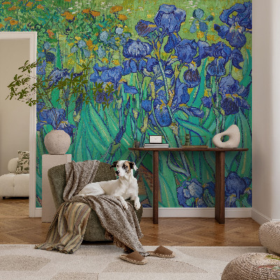 Mural decorativo con diseño de flores de jardín