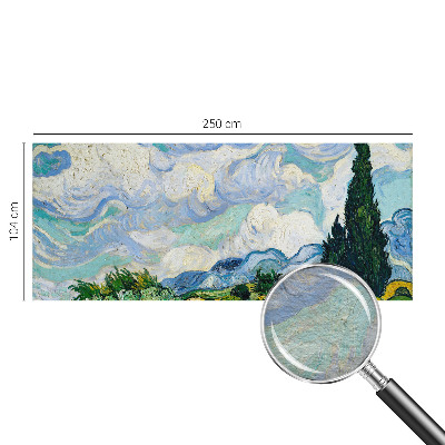 Papel mural texturado decorativo con diseño de nubes expresivas