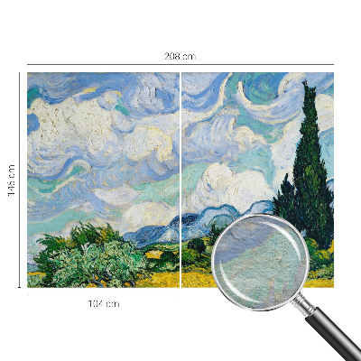 Papel mural texturado decorativo con diseño de nubes expresivas