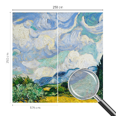 Papel mural texturado decorativo con diseño de nubes expresivas
