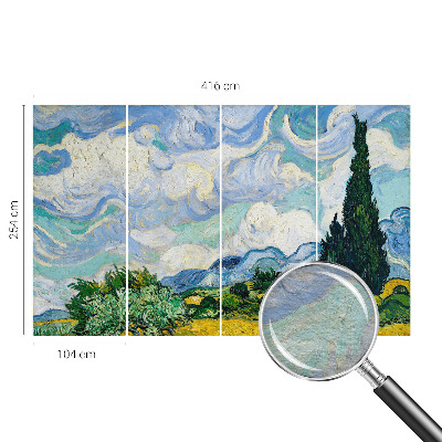 Papel mural texturado decorativo con diseño de nubes expresivas