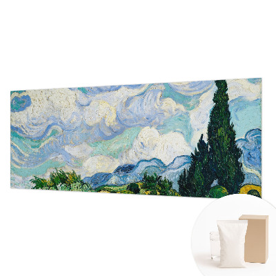 Papel mural texturado decorativo con diseño de nubes expresivas