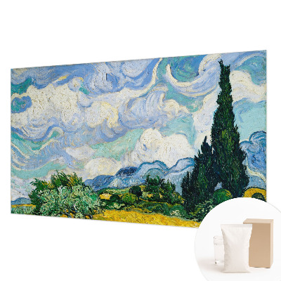 Papel mural texturado decorativo con diseño de nubes expresivas