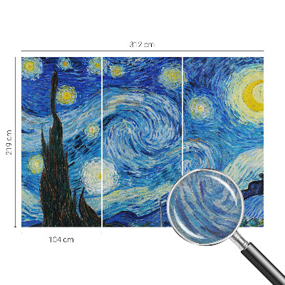 Papel mural con patrón decorativo con motivo de cielo nocturno