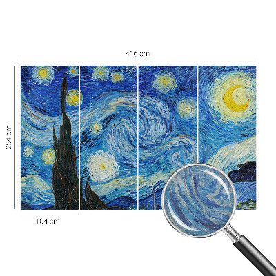 Papel mural con patrón decorativo con motivo de cielo nocturno