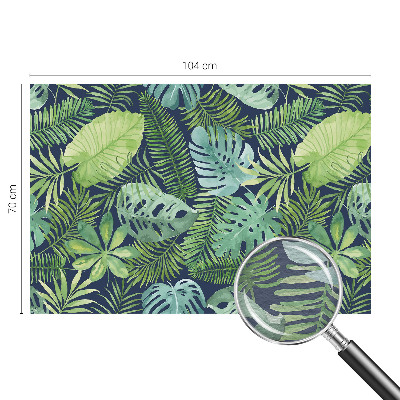 Papel mural texturado decorativo con motivo de hojas tropicales