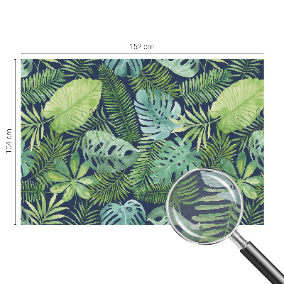 Papel mural texturado decorativo con motivo de hojas tropicales