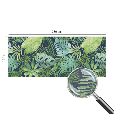 Papel mural texturado decorativo con motivo de hojas tropicales