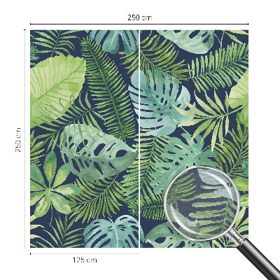 Papel mural texturado decorativo con motivo de hojas tropicales