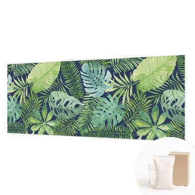 Papel mural texturado decorativo con motivo de hojas tropicales