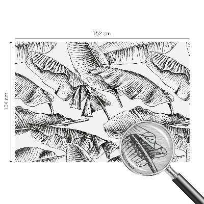 Mural decorativo con diseño de hojas de plátano