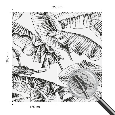 Mural decorativo con diseño de hojas de plátano