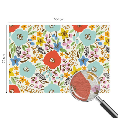 Papel mural con patrón decorativo con estampado floral