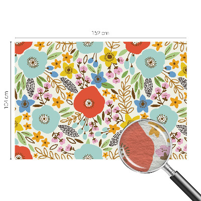 Papel mural con patrón decorativo con estampado floral
