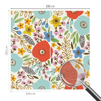 Papel mural con patrón decorativo con estampado floral