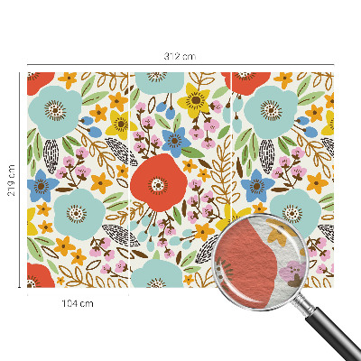 Papel mural con patrón decorativo con estampado floral