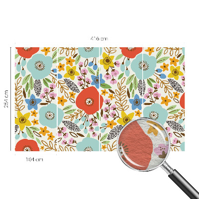 Papel mural con patrón decorativo con estampado floral
