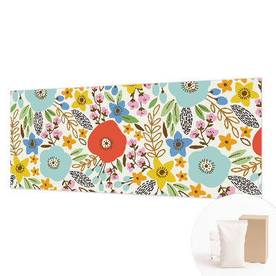 Papel mural con patrón decorativo con estampado floral