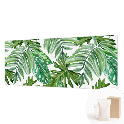 Mural de pared con estampado hermoso con hojas exóticas