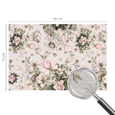 Papel mural texturado decorativo con estampado floral