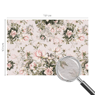 Papel mural texturado decorativo con estampado floral