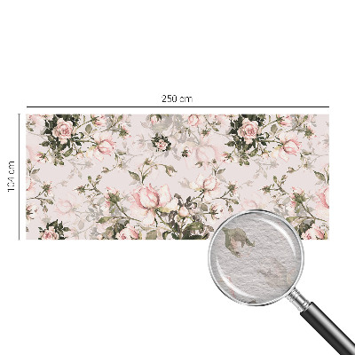 Papel mural texturado decorativo con estampado floral