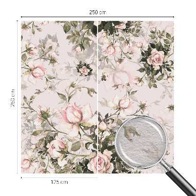 Papel mural texturado decorativo con estampado floral