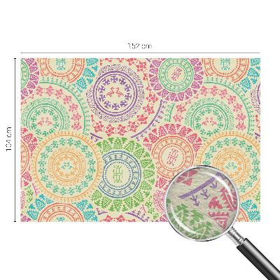 Fotomural decorativo para cabecero de cama con mandalas coloridos