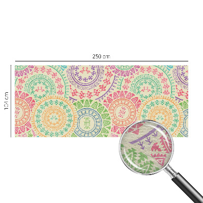 Fotomural decorativo para cabecero de cama con mandalas coloridos
