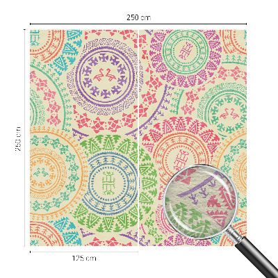 Fotomural decorativo para cabecero de cama con mandalas coloridos