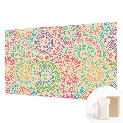 Fotomural decorativo para cabecero de cama con mandalas coloridos